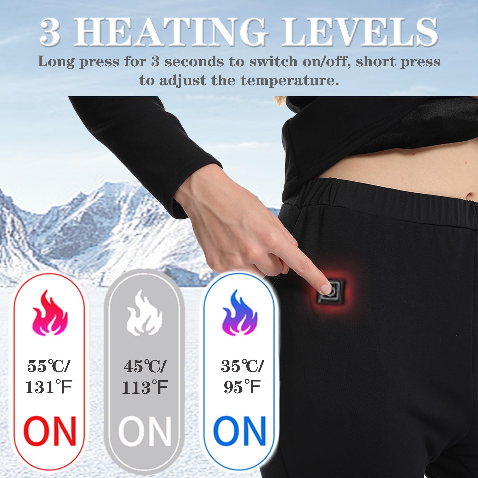Set di Biancheria Intima Termica Riscaldata A 28 Zone per Uomo Donna Tuta Calda Invernale Strato di Base Riscaldante Foderato in Pile Long Johns
