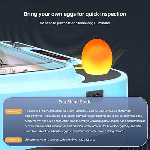 Miniatura 3 de 64 incubadoras de huevos para pollos, incubadora automática para incubación de huevos, máquina de criar pollo con giro automático de huevos, adición