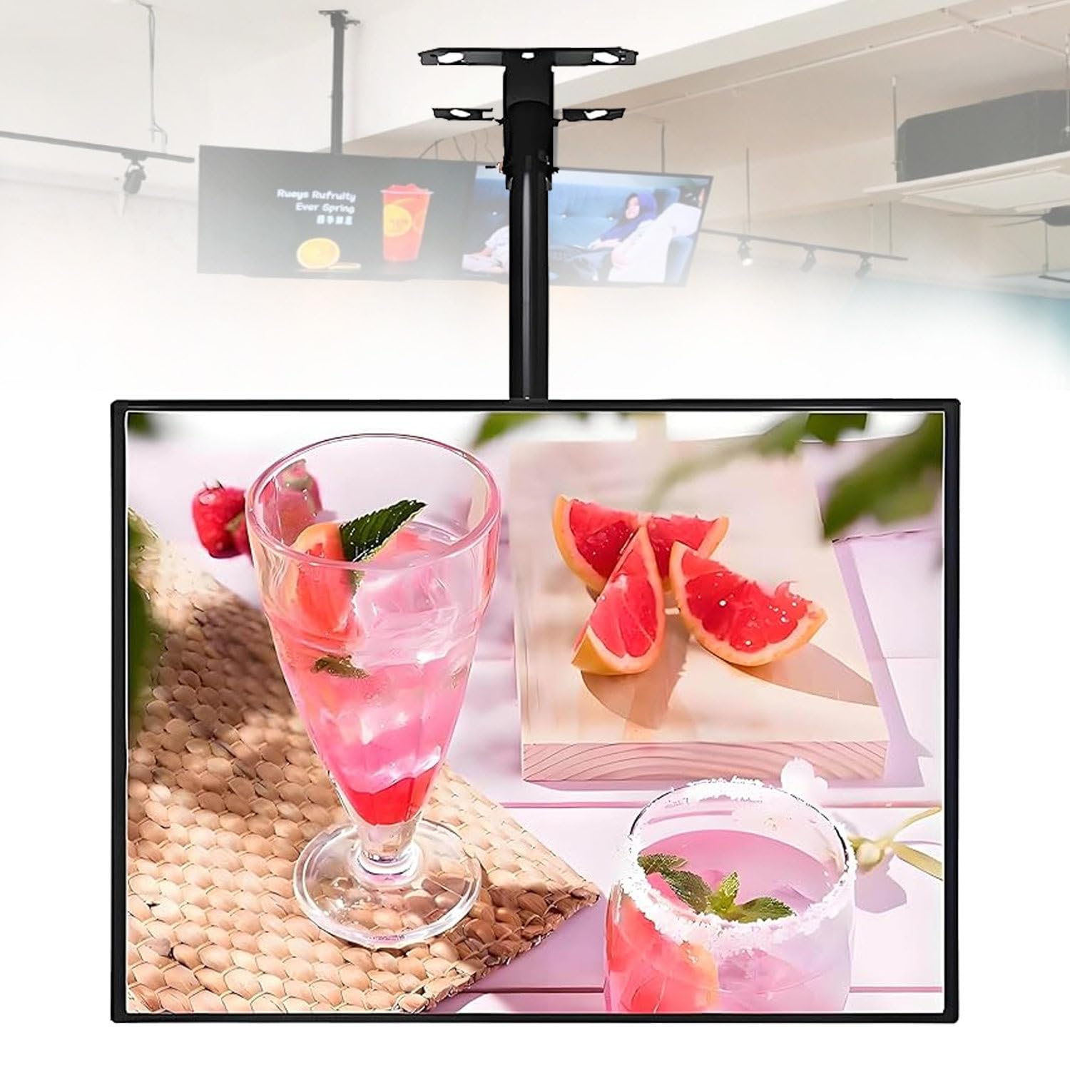 Letrero de Caja de luz LED Ultrafino con Barra telescópica, se Puede Montar en Horizontal o Vertical. Tablero de menú LED para cafeterías y Salas de exposiciones. 30 * 40cm