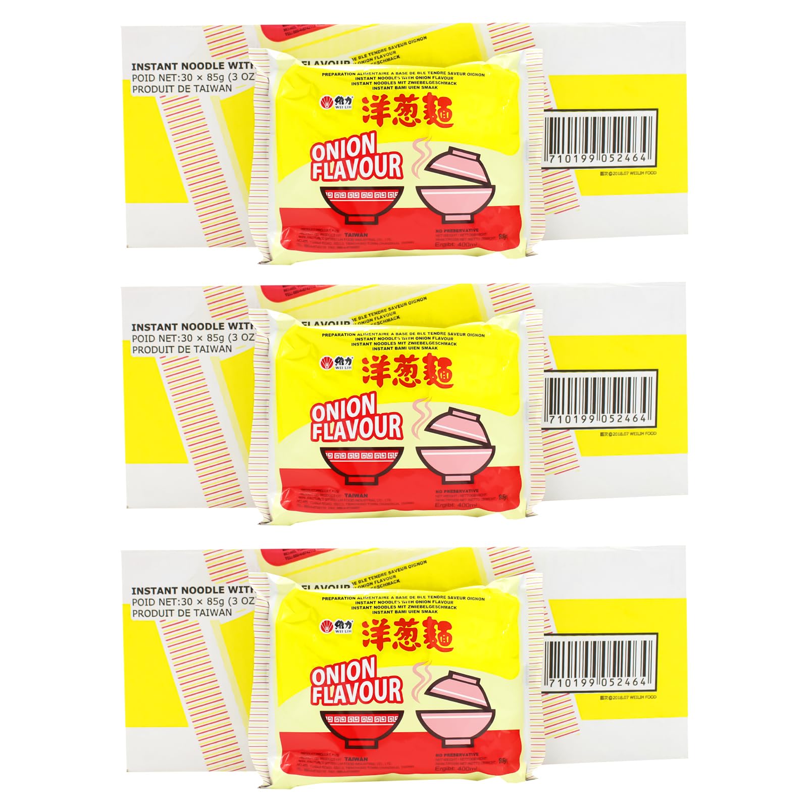 Sparen! 3Kartons (90x85g) Wei Lih Instant Nudeln mit Zwiebelgeschmack