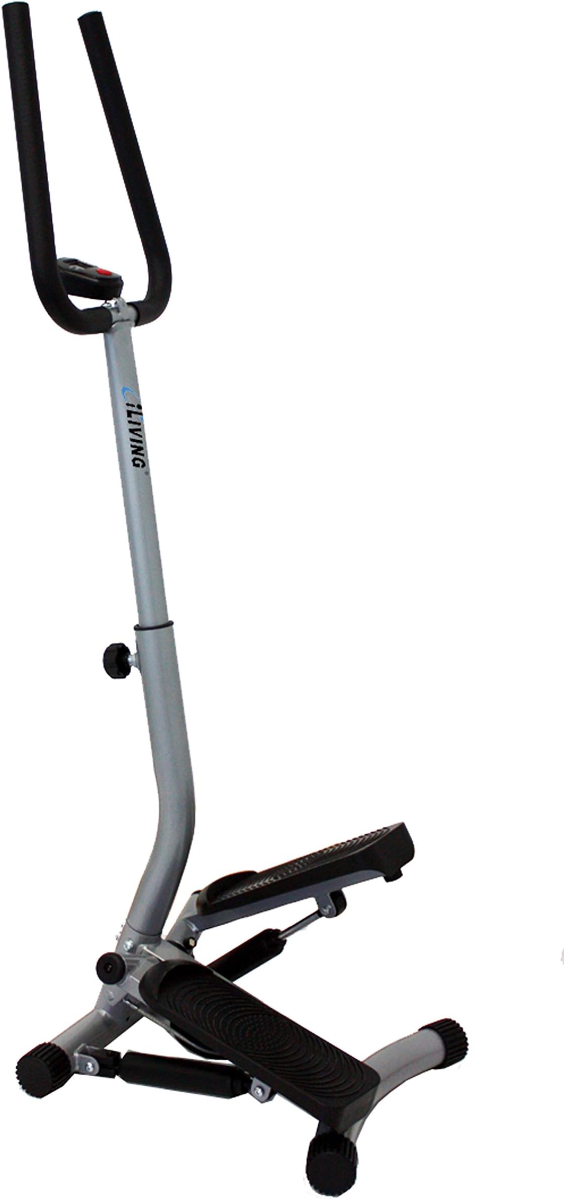 iLIVING USA Mini Twist Stepper with Handle Bars, Grey