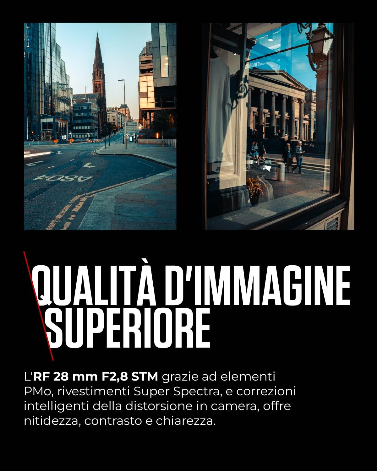 Canon Szerokokątny obiektyw RF 28 mm F2.8 STM z powłoką Super Spectra (czarny)
