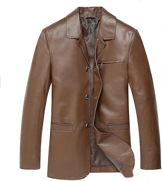 背広 革製背広 メンズ背広 スーツ メンズスーツ 革製スーツ 本革スーツ 本革背広 羊革 ブラック ブルー ブラウン 4xl 身長190cm バスト116cm 肩幅49 5cm ウエスト108cm 着丈74cm 袖丈63cm ブラウン スーツ ビジネスウェア 通販