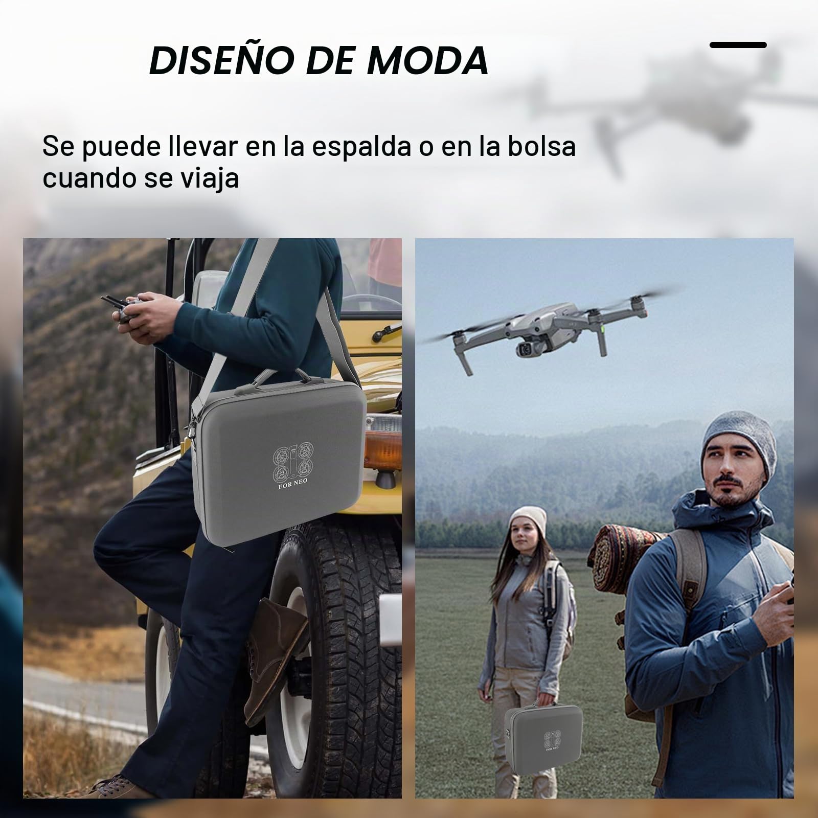 Paquete de Viaje Drones para compatible con DJI Neo,Estuche de Transporte Rígido Impermeable compatible con DJI Neo Fly More Combo,Bolso Portátil, Bolsa Protectora Portátil de PU,para Dron Accesorio