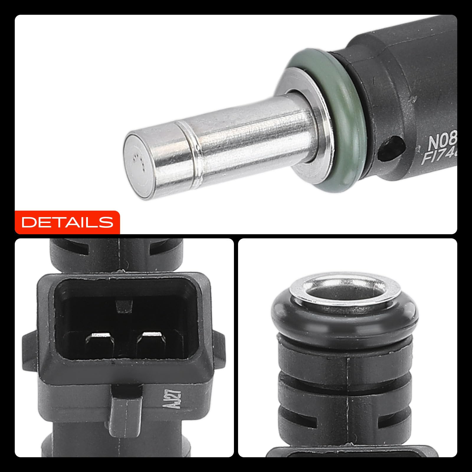 Frankberg 6x Válvulas de inyección Tobera de inyección Gasolina Compatible con Serie 5 E60 2.5L Z4 R.o.a.d.s.t.e.r E89 2.5L Serie 3 Coupé E92 2.5L Serie 3 E90 2.5L Serie 3 E90 3.0L Replace# 800-1725N