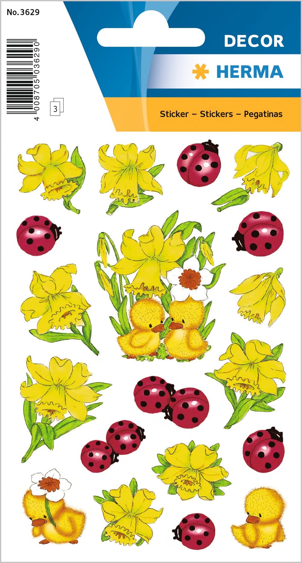 Herma Happy Easter Sticker, Paper Permanent Daffodils
