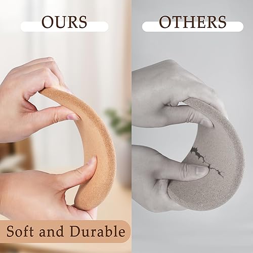 Miniatura 3 de Salvamanteles de corcho para platos calientes, 8 posavasos de corcho de alta densidad, salvamanteles resistentes al calor de 7.5 pulgadas para ollas