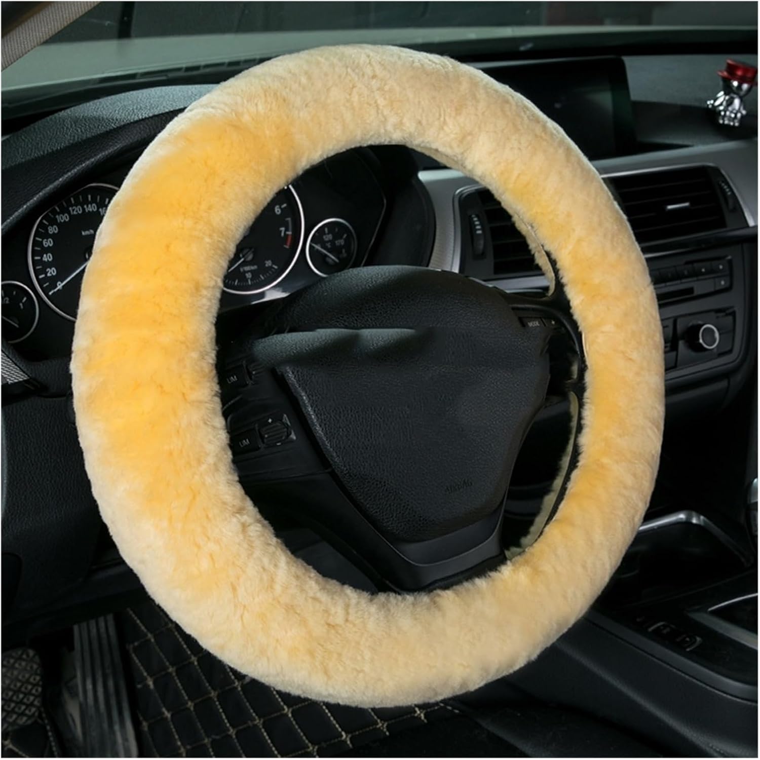 Car Steering Wheel Cover for Car Steering Wheel Cover Wool Car Accessories for Men and Women Comfortable and Soft (Color : 4#)
