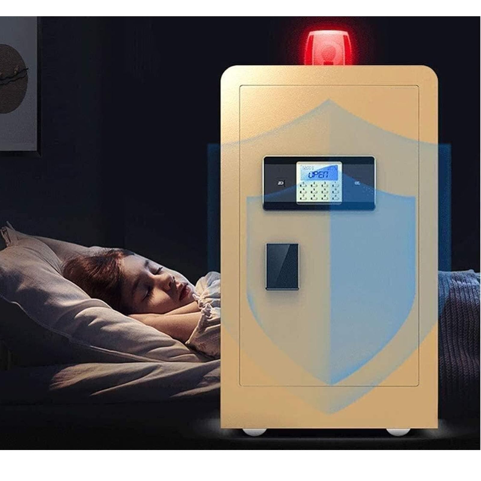 Cassaforte ignifuga impermeabile, casseforti e lucchetti, armadietto per soldi, casseforti per la casa, con serratura a combinazione, cassaforte meccanica, cassaforte antifurto per la casa, in acciaio