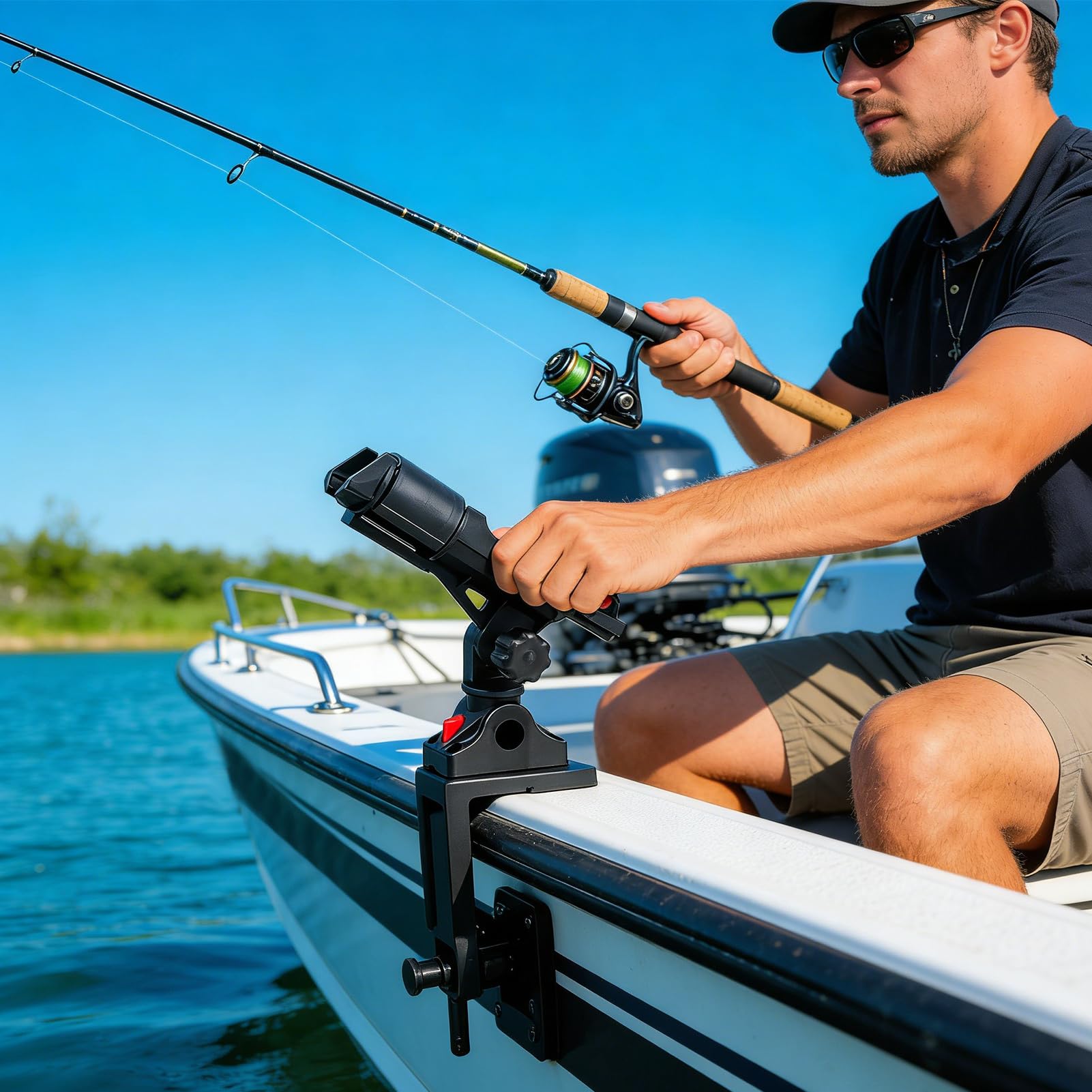 Supporto per canna da pesca, regolabile, per kayak, per acqua salata, fiume, padre, fidanzato, zio, , nonno, marito, figlio, , colleghi