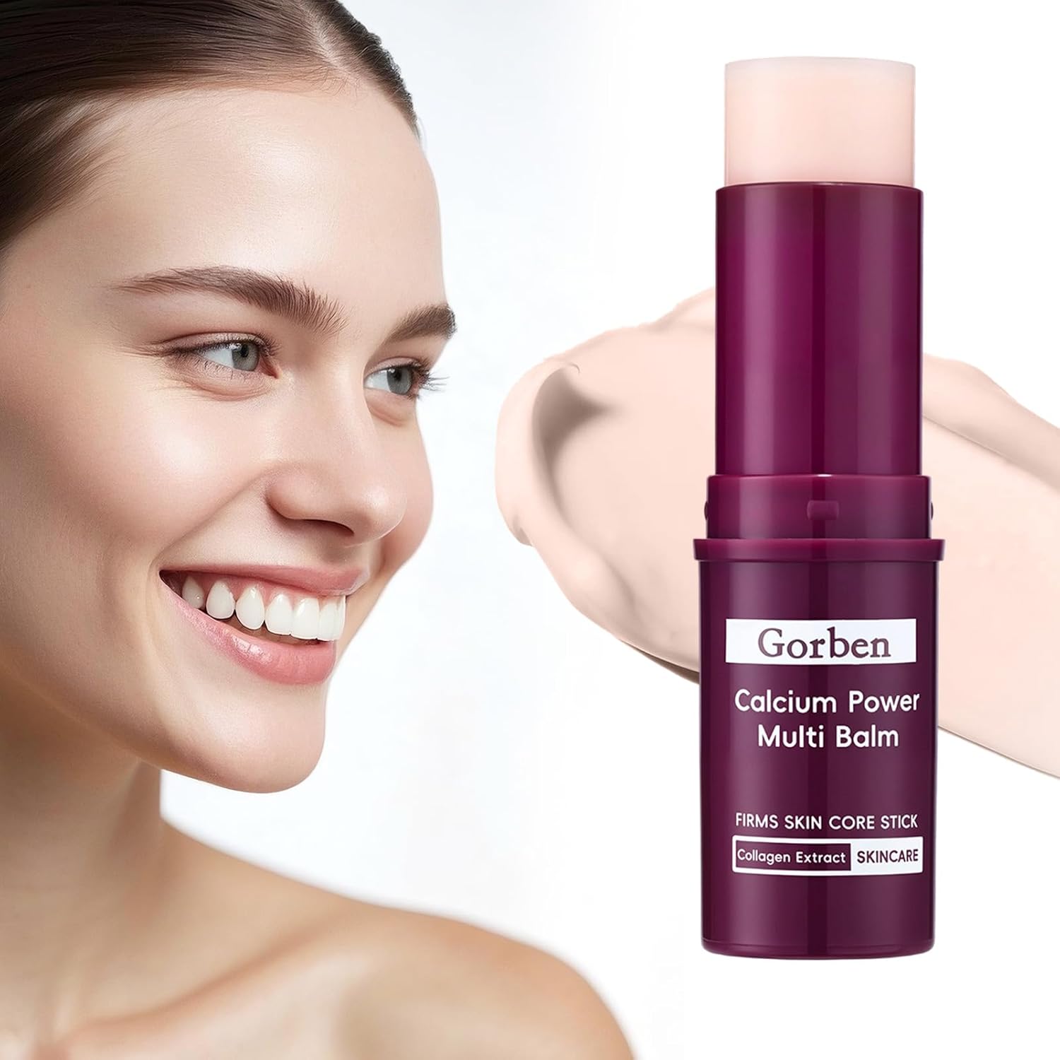 2 Pcs Calcium Multi Balm Stick, Anti Wrinkle Calcium Balm,Anti-aging Firming & Sagging Wrinkle Care Collagen Face Eye Treatment Balm. - Image 7