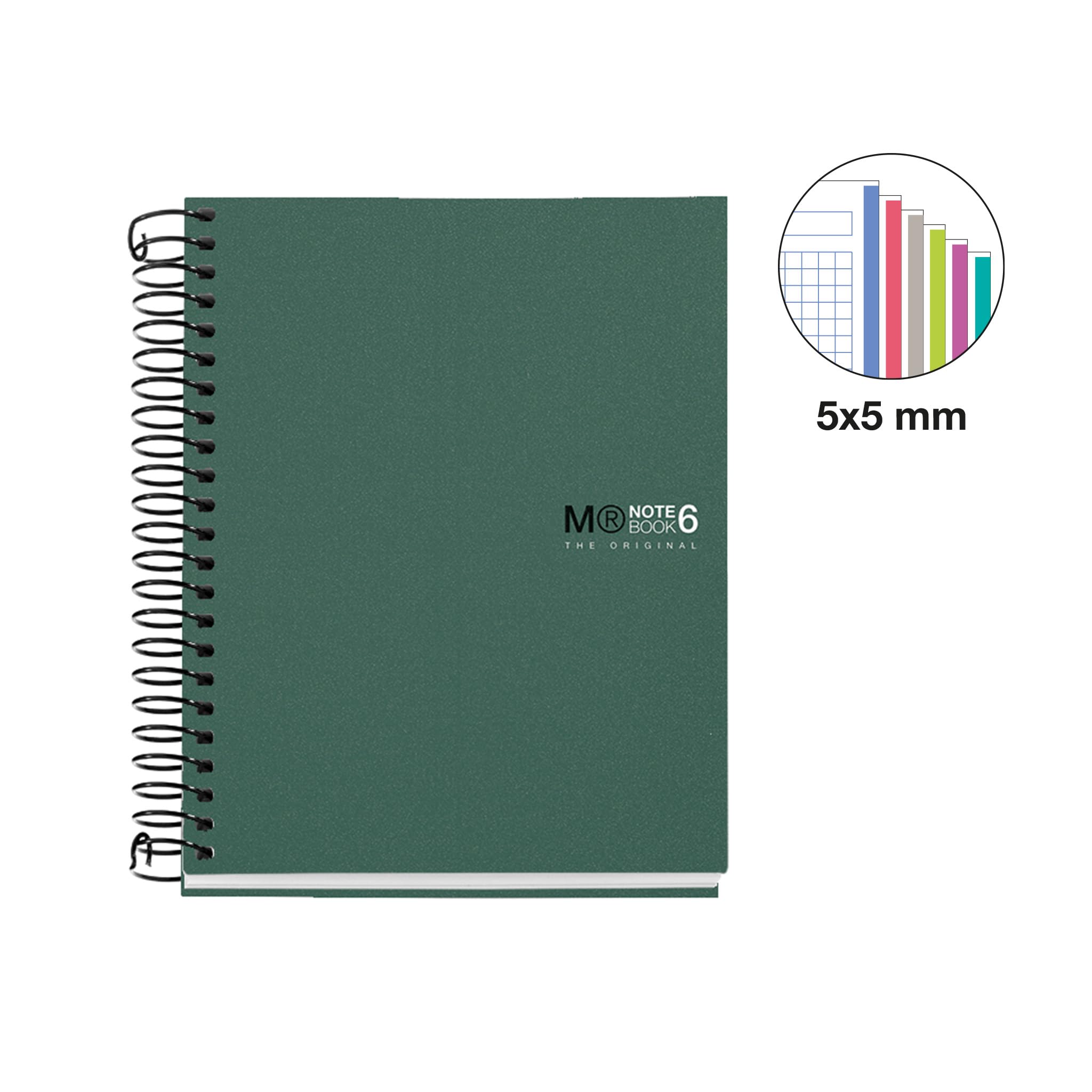 Miquelrius, The Original A6 Notebook, 6 Coloured Stripes, Opaque Polypropylene Cover, Size 105 x 148 mm, No Drilling - Image 2