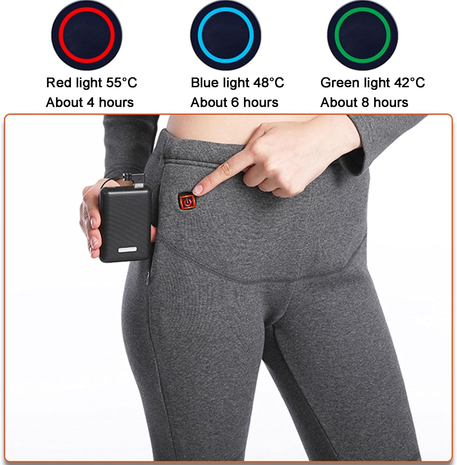 Heated Underwear Sets for Men, USB Electric Hunting Thermal Tops and Pant with 11 Heating Zones for Motorcycle Skiing