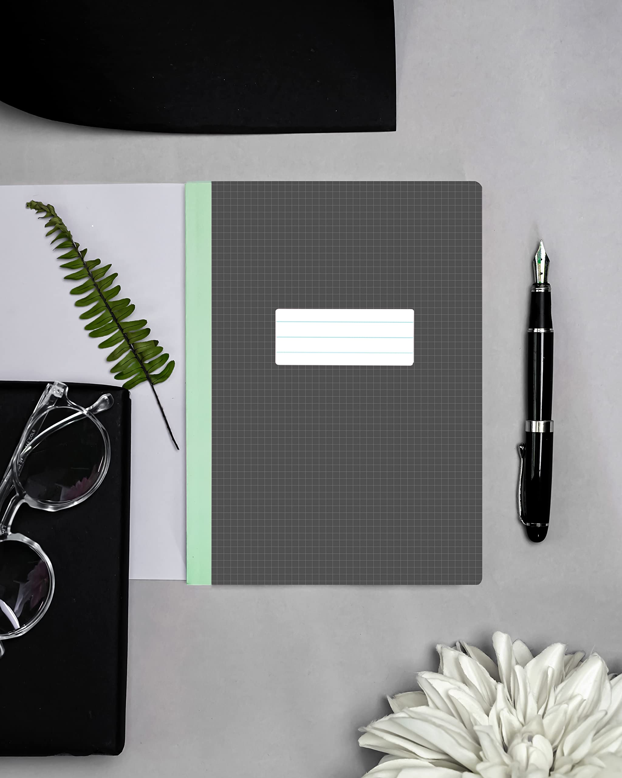 Fun Lines Premium - Notebook/Journal/Diary - Soft Cover- A5 (5.8 x 8.3 inches) - 80 GSM - 160 pages- (14.7 x 21 cm) (Grey Grid - Unruled)