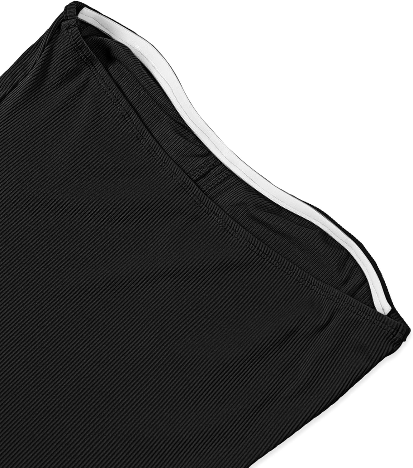 LovelyWholesale Shorts Sets Women 2 Piece Outfits Split Ribbed Tube Tops and Shorts Matching Sets Black N Medium - Image 6