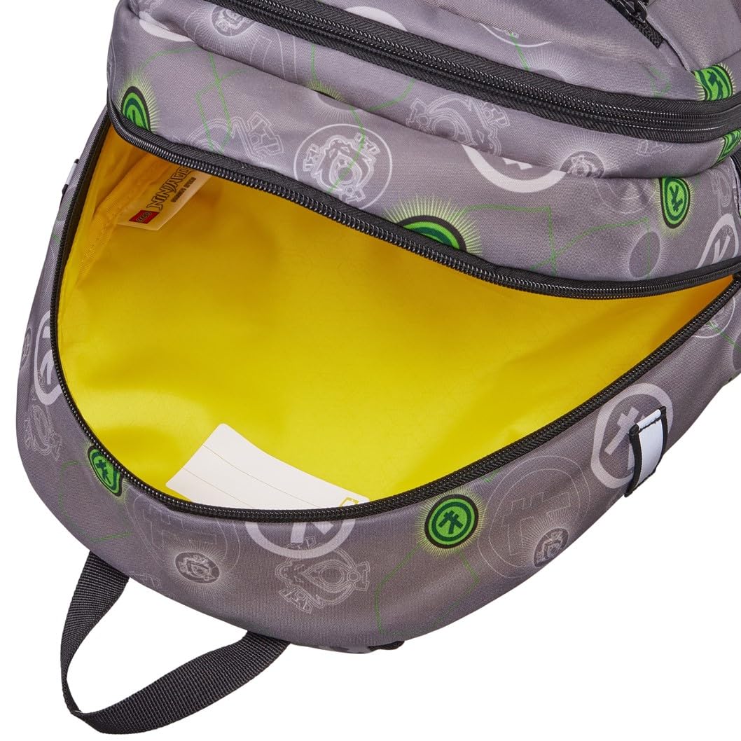 SKANDO BAGS Sac à dos extensible LEGO® Ninjago®, sac à dos spacieux avec grandes poches zippées, poche avant et poches latérales en filet. Éléments réfléchissants.