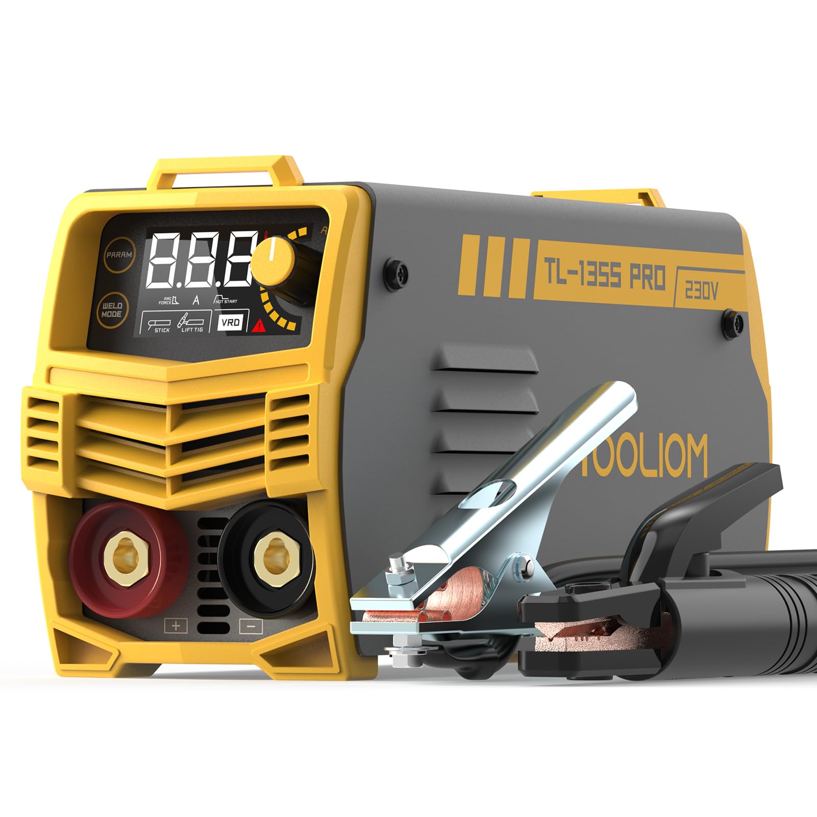 TOOLIOM 135 Amp 230 Volt Welding Machine, MMA Stick Welding Machine, DC Inverter, Welding Machine with Hot Start, Arcforce and Anti-Stick, Portable Welding Machine