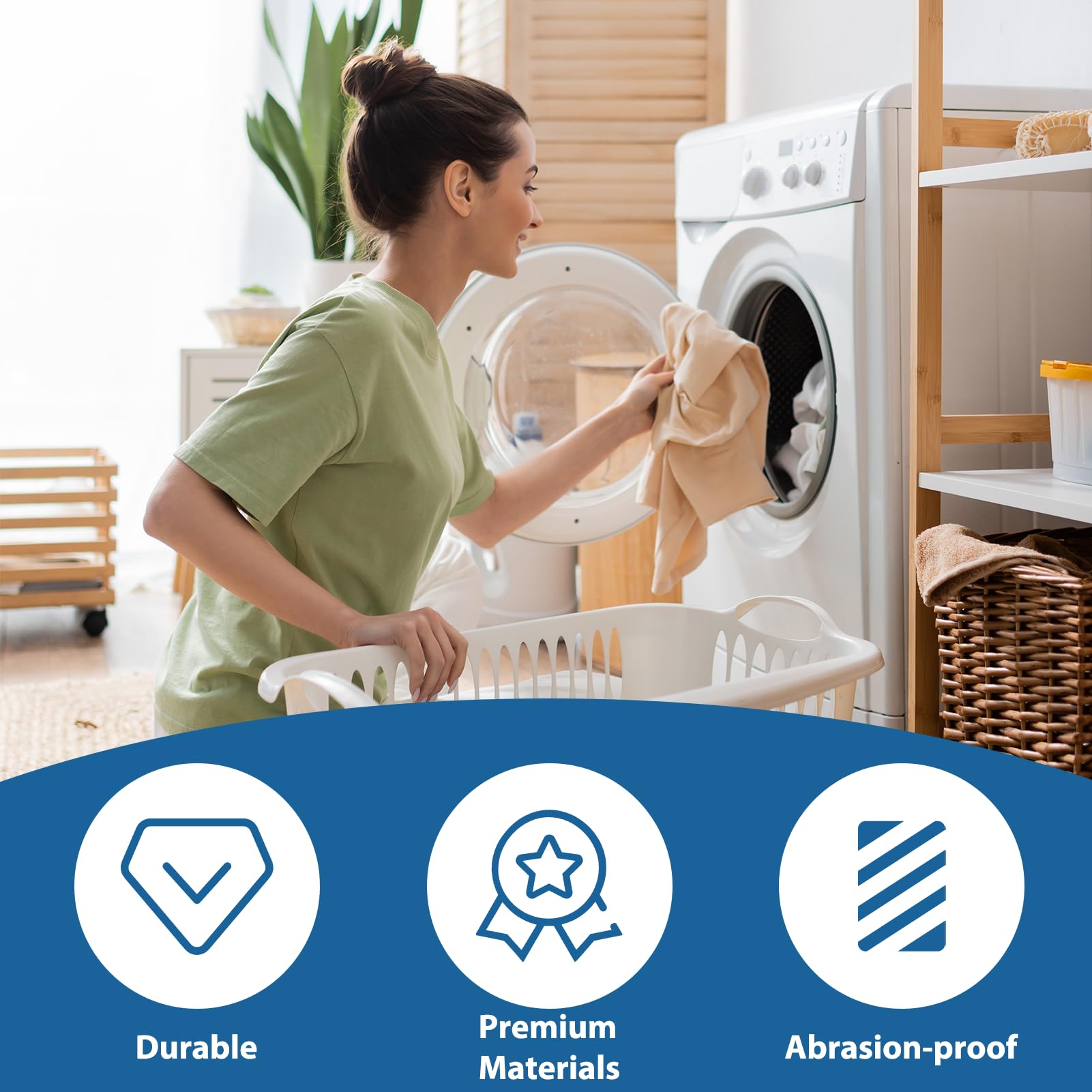 7PH2010 Courroie Nervurée en V pour Sèche-Linge, Accessoires de Sèche-linge pour Maison Compatible avec Whirlpool et Hotpoint, Courroie en Caoutchouc Fermée C00311014 - 5