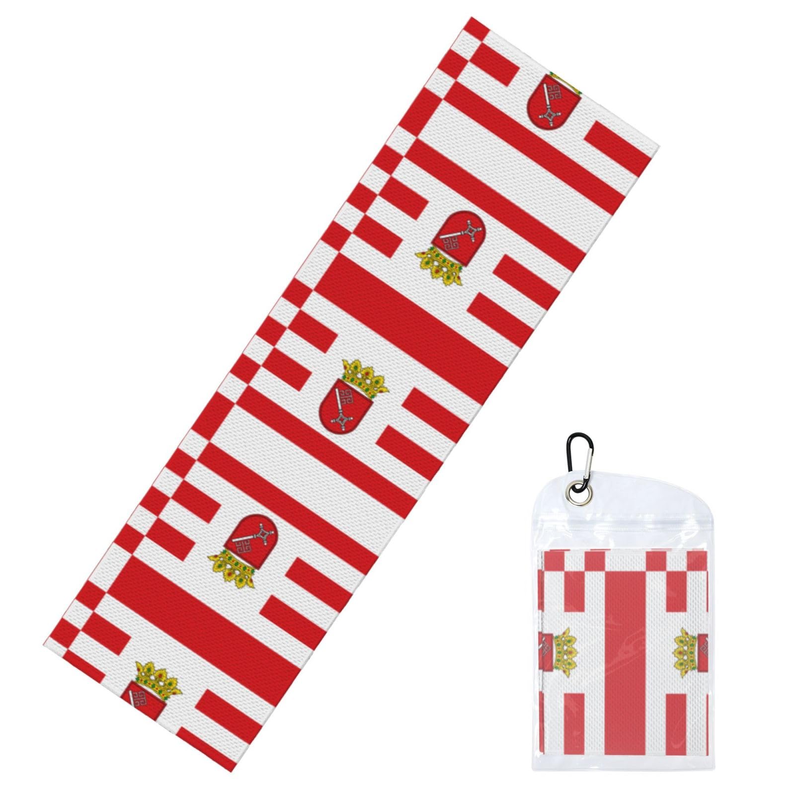 HGIUYDRD Bremen banner Print Cooling Sports Towel with PVC Carry Bag for Gym, Beach, Golf and World Cup Events