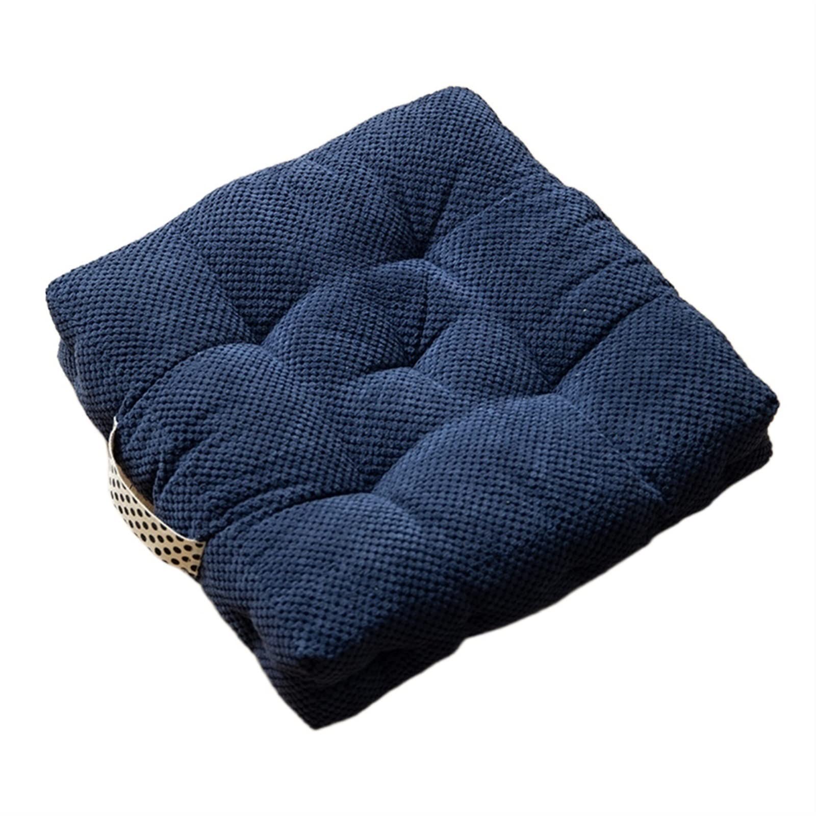 JINGYAN Chair Pads Square Cushion Tatami Corn Velvet Kitchen Chair Bow Window Home(Dots green)