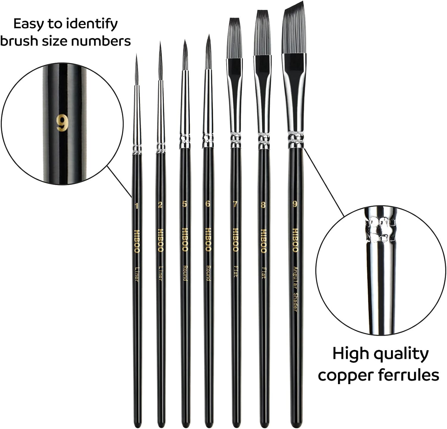 HIBOO Art Paint Brush Set-21 Different Sizes Professionals Oil-Sealing Technique Paint Brushes Includes Pop-up Carrying Case with 16 Paint Brushes, 1 Paint Tray, 2 Palette Knife and 2 Sponges