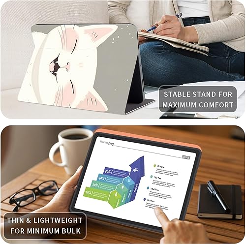 Vista 228 de Funda para Kindle de 6 pulgadas (11.ª generación, versión 2024/2022) delgada de piel sintética, ajustable, multiángulo, Smart Shell con función