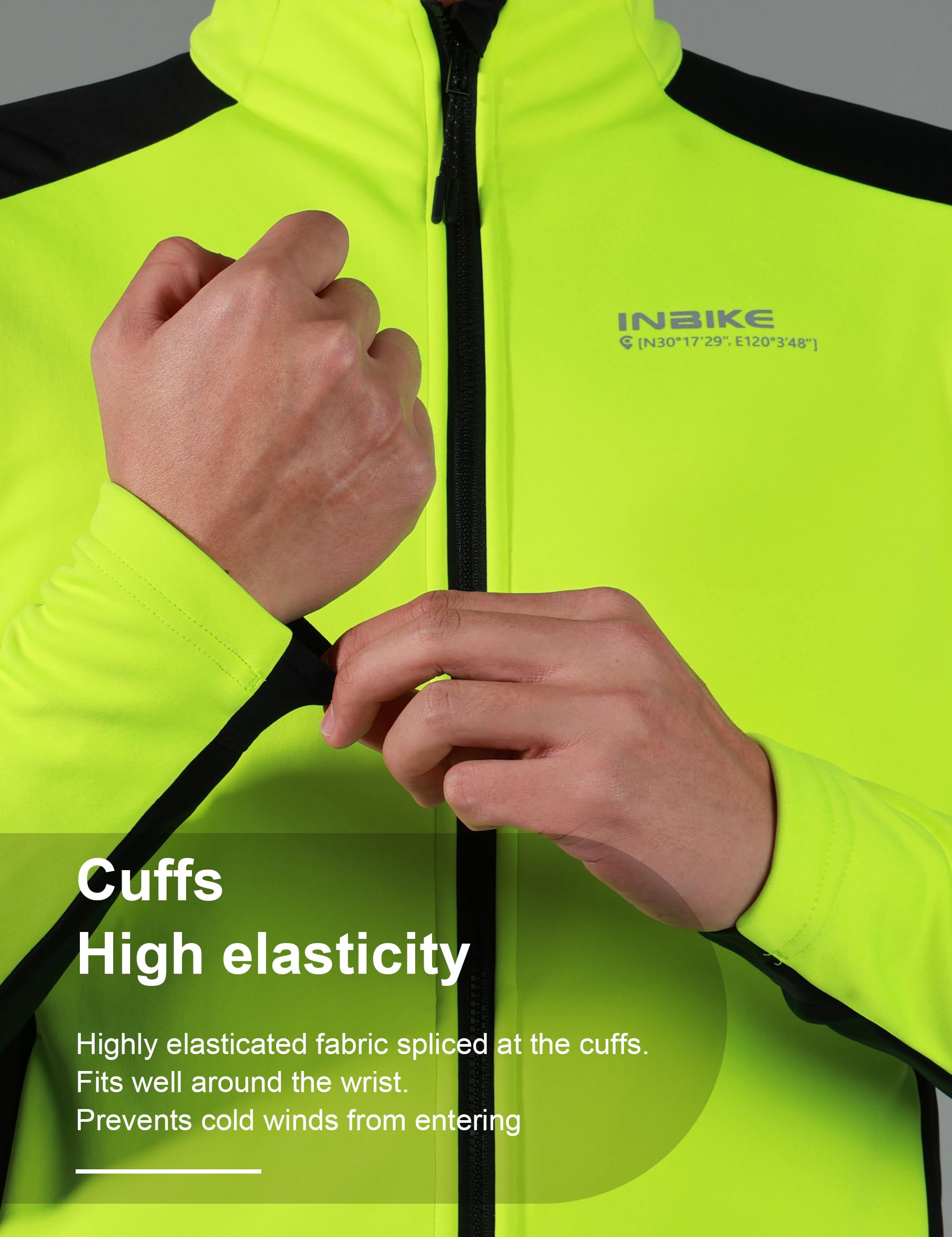 INBIKE Fahrradjacke Herren Winter Thermo Softshelljacke Winddicht Atmungsaktiv Radjacke für Radfahren Laufen Wandern Outdoor Schwarz