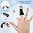 BBTO 10 Pcs Mallet Finger Splint, 5 Sizes Finger Support Brace Stabilizer Straightener Plastic Fingertip Protectors Arthritis Knuckle Immobilization for Thumb Pinky Middle Index Ring(White, Black)