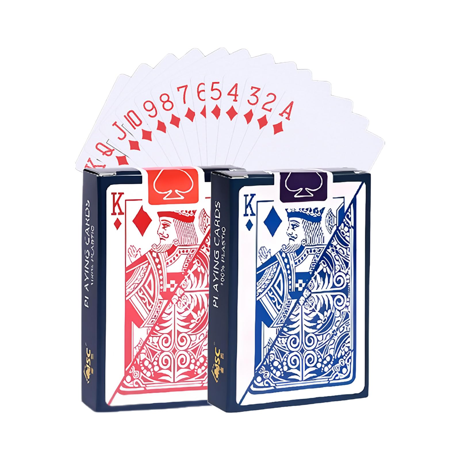 CHENLONB トランプ プラスチック 防水 かっこいい ポーカー 2個セット 手品 パーティー おしゃれ カード