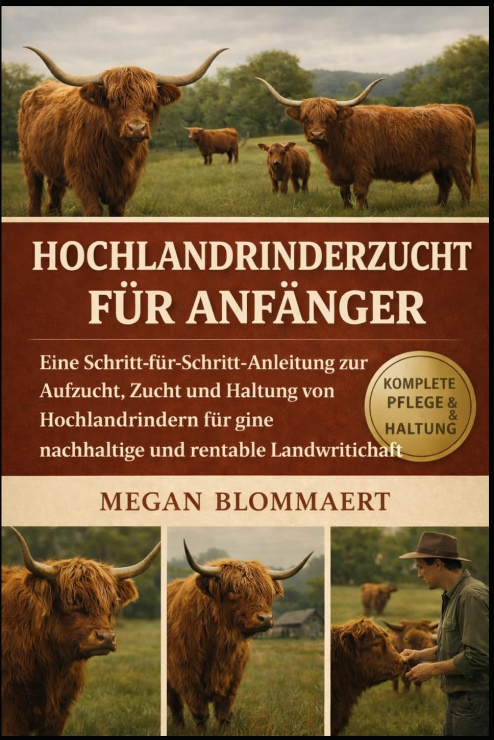 HOCHLANDRINDERZUCHT FÜR ANFÄNGER: Eine Schritt-für-Schritt-Anleitung zur Aufzucht, Zucht und Haltung von Hochlandrindern für eine nachhaltige und rentable Landwirtschaft