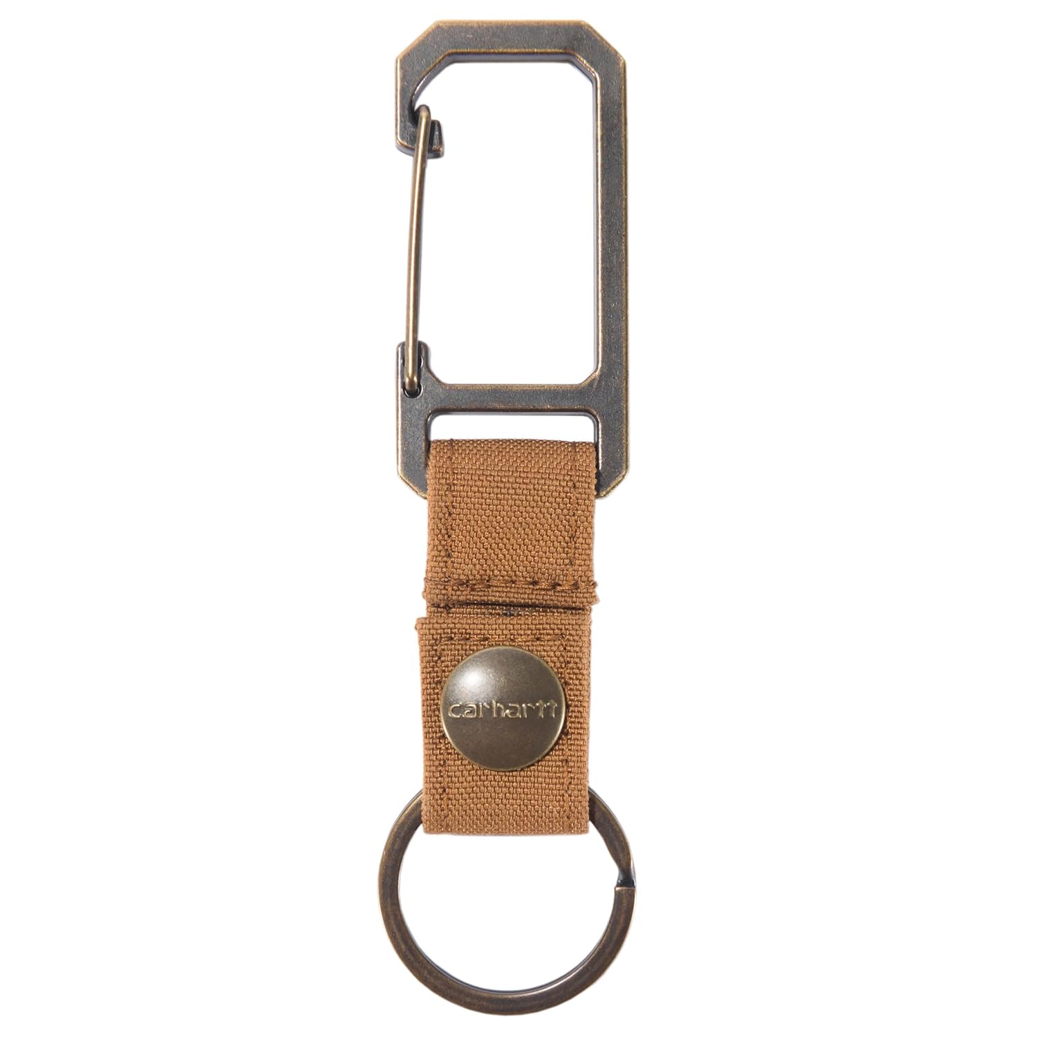 Carhartt Unisex Adult Durable Metal Key Keeper Belt Loop Key Ring Holder with Self-Locking Metal Gate Clip for