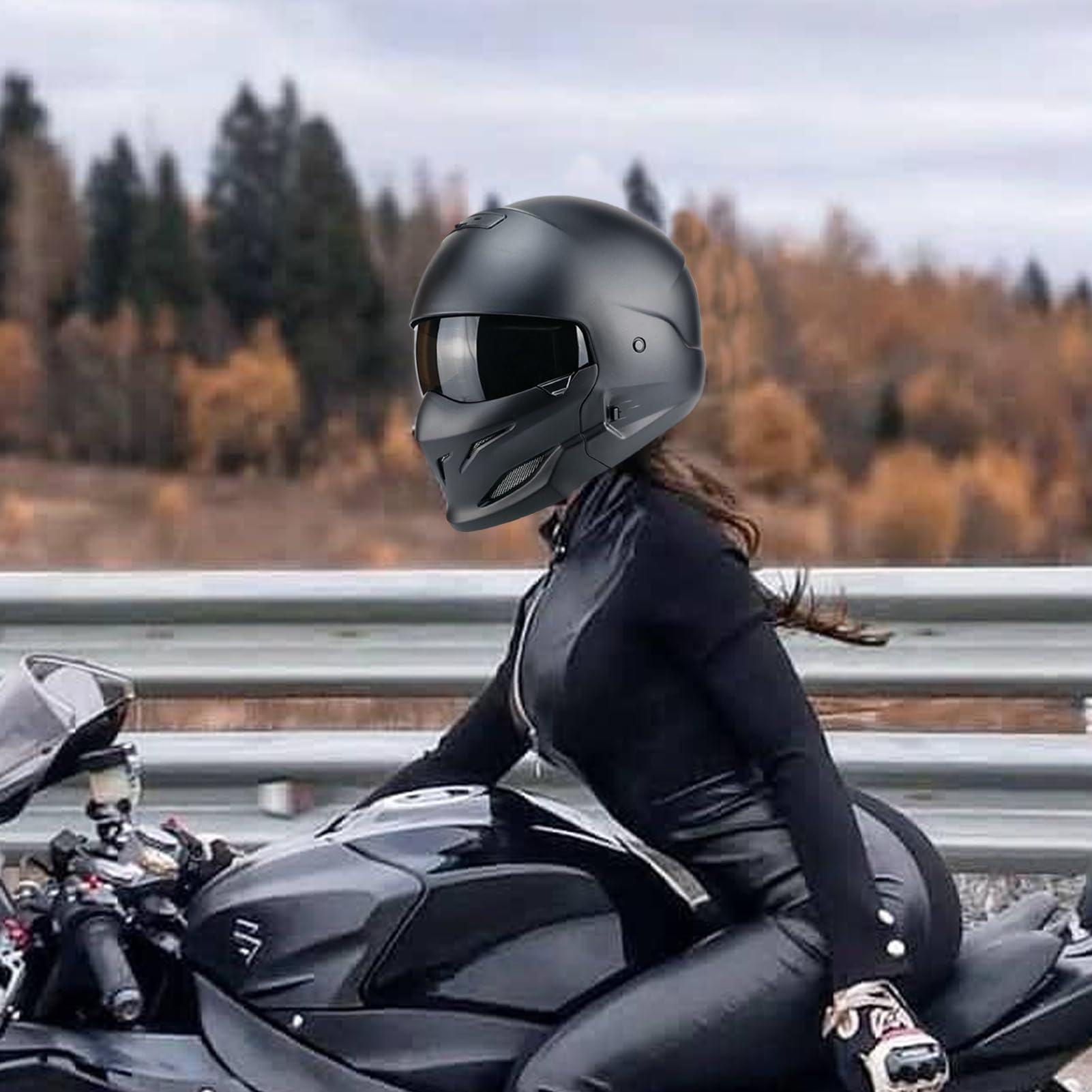 Cappelli di sicurezza per moto da uomo, cappello protettivo staccabile per bici da strada, cappello rigido da moto, stile retrò, sicurezza da uomo