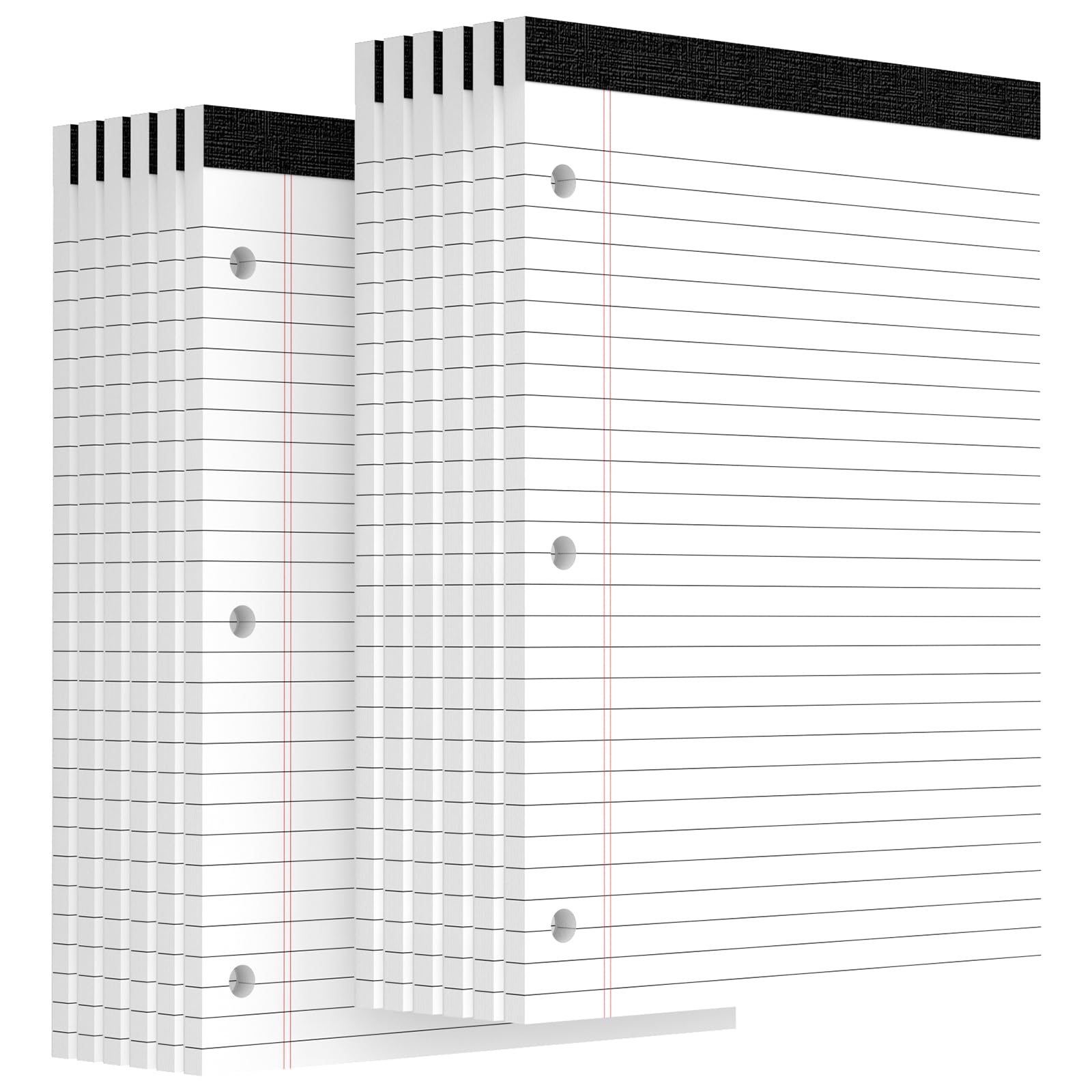 Legal Pads - Blocchi per appunti a righe larghe, 21 x 28 cm, confezione da 12, 30 fogli/blocchetto, colore: bianco