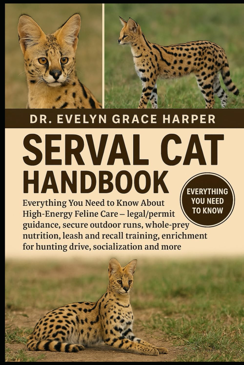 SERVAL CAT HANDBOOK: Everything You Need to Know About High-Energy Feline Care — legal/permit guidance, secure outdoor runs, whole-prey nutrition, ... for hunting drive, socialization and more