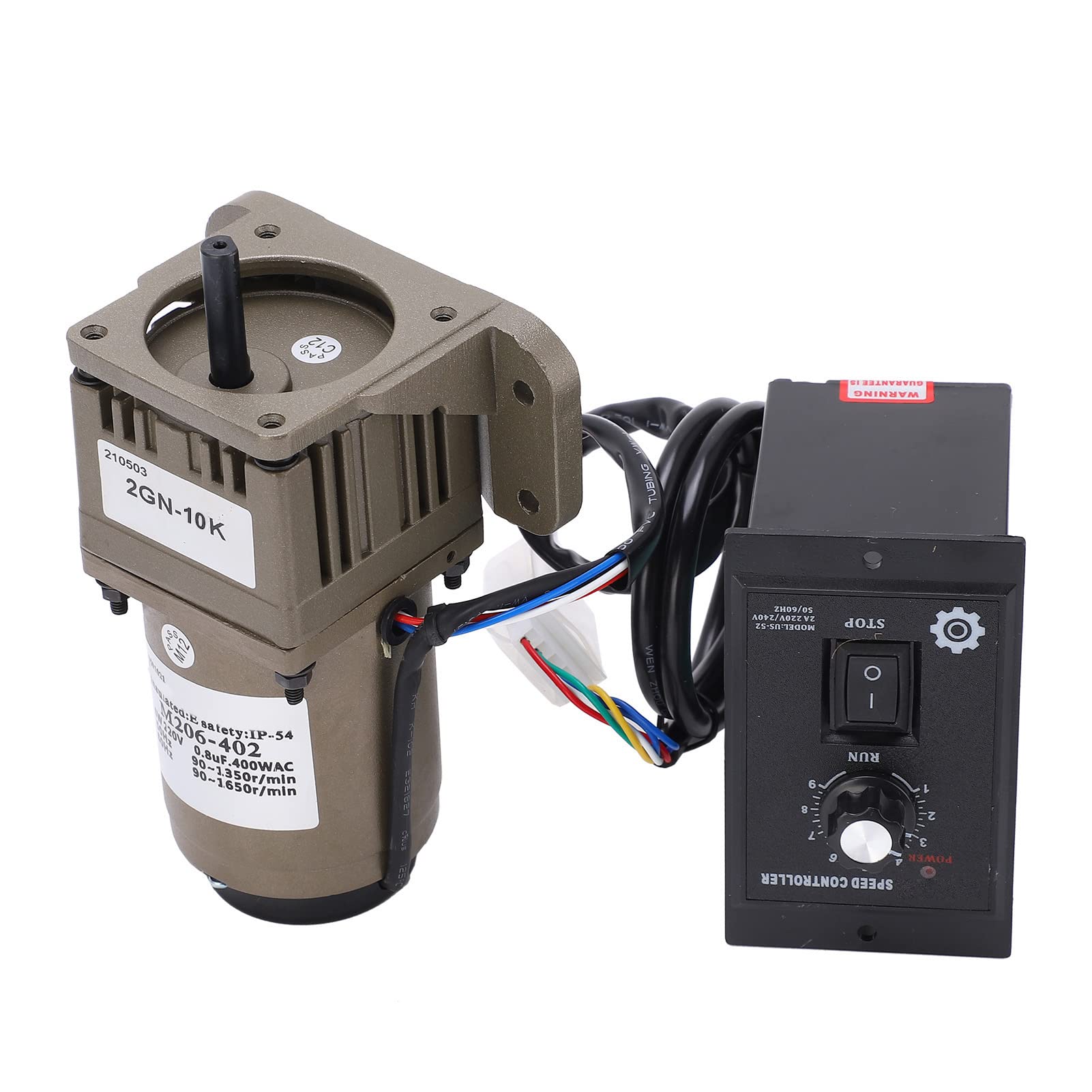 Motor de engranaje de corriente , 220 V, 6 W, monofásico, motor asíncrono con retardo, velocidad ajustable para aplicaciones industriales (10 K)