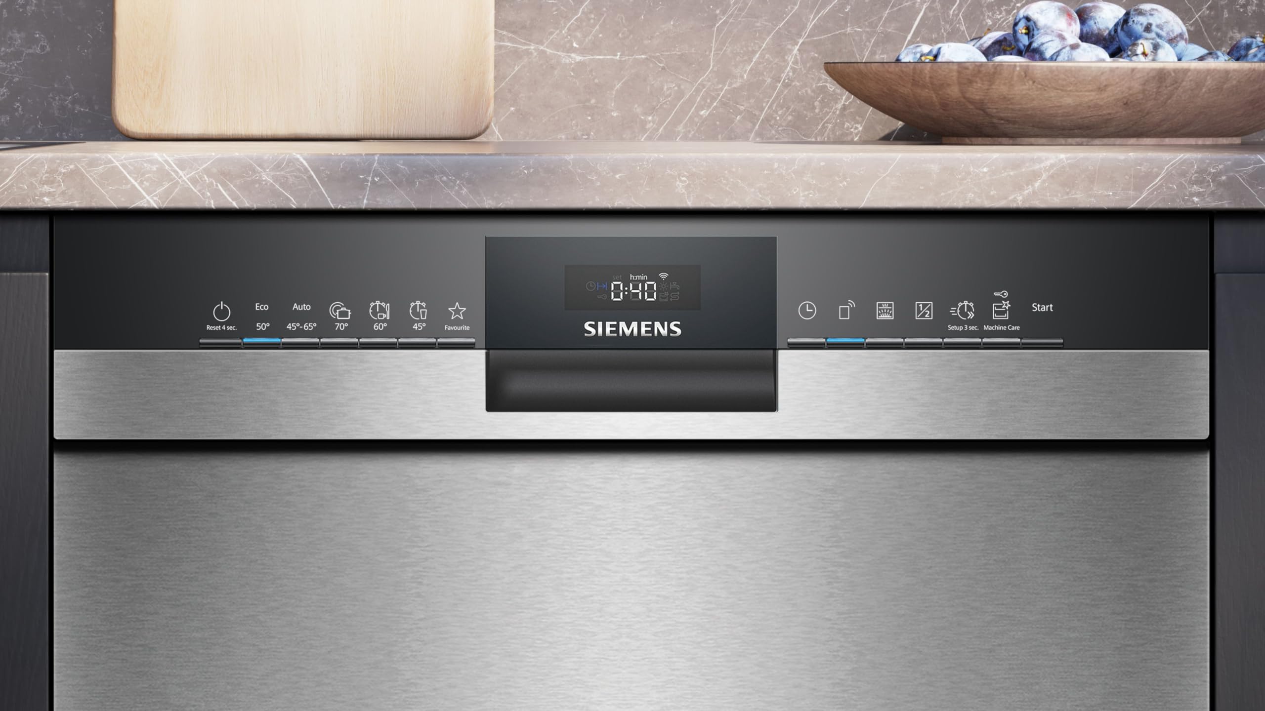 Siemens iQ300 SN43ES22CE Unterbau-Geschirrspüler 60 cm Edelstahl 14 Maßgedecke 42 dB Home Connect WLAN varioSpeed Plus autoOpen dry AquaStop Made in Germany
