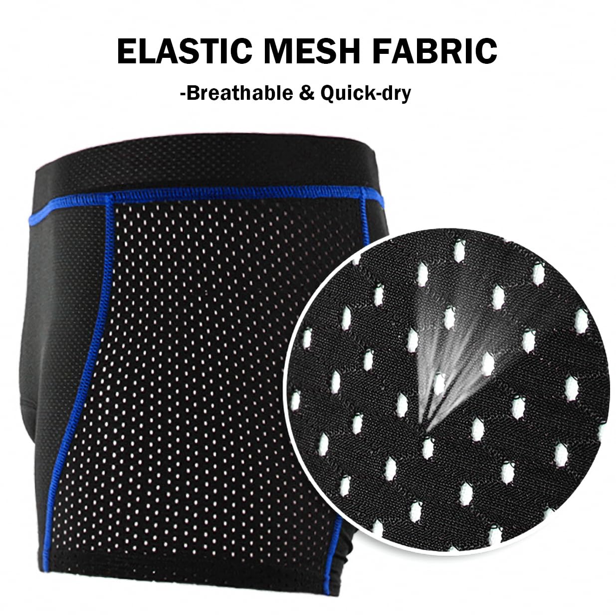 NuCamper Cuissard de Cyclisme Homme rembourré élastique 5D Gel Coussinet résistant aux Chocs Séchage Rapide