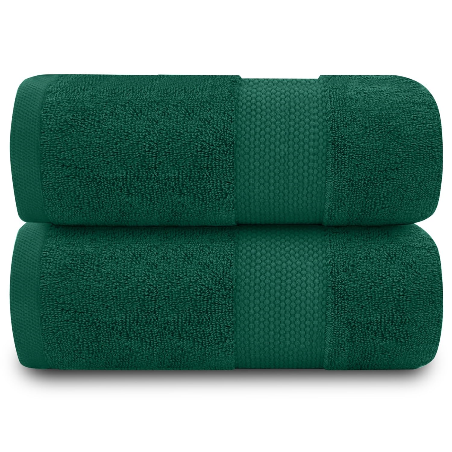 GC GAVENO CAVAILIA Luxury 700 GSM Bath Towels Set – Pack of 2 Large 100% Cotton Quick Dry & Highly Absorbent Towels 70x125cm – Ultra Soft Plush Towels for Bathroom, Home, Hotel, Gym & Spa – Green