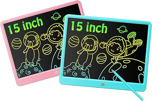 Deecam Tableta de escritura LCD de 15 pulgadas tablero de dibujo de pantalla grande tableta gráfica electrónica tablero de garabateo y garabatos