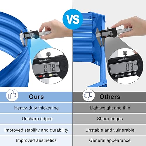 Miniatura 4 de Land Guard - Maceta de jardín elevada de metal galvanizado, 4 x 2 x 1 pies, ovalada, para vegetales, 1 unidad (azul)