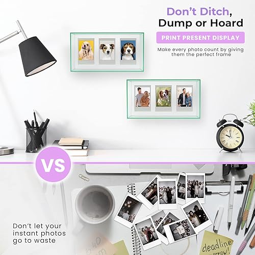 Miniatura 6 de Elil Marco flotante para Fujifilm Instax Mini marcos magnéticos y caja de exhibición acrílica, marco de fotos para refrigerador, imanes para