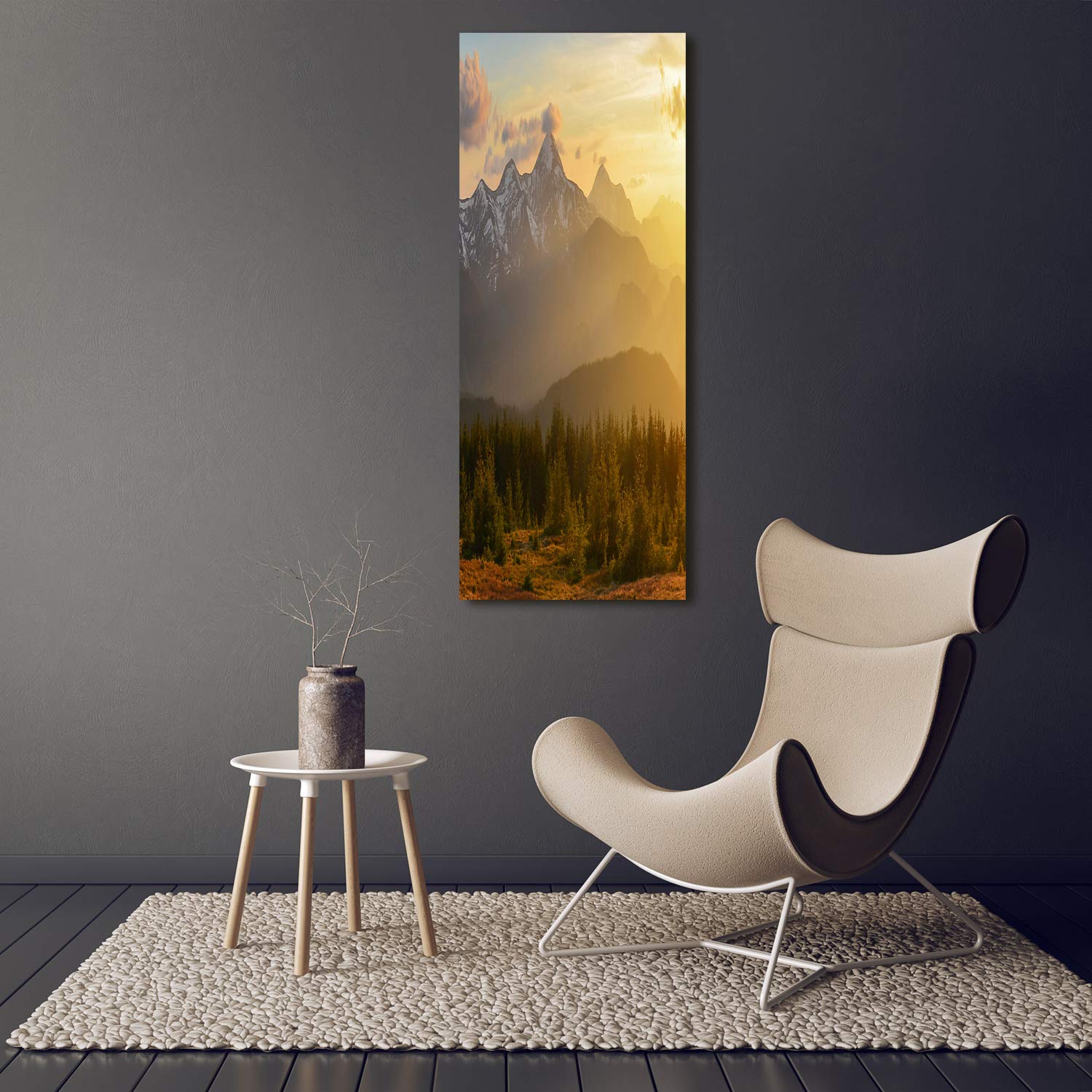 Panneau Cuisine Sur Verre Tulup 125x50cm Coucher De Soleil Paysage Jaune