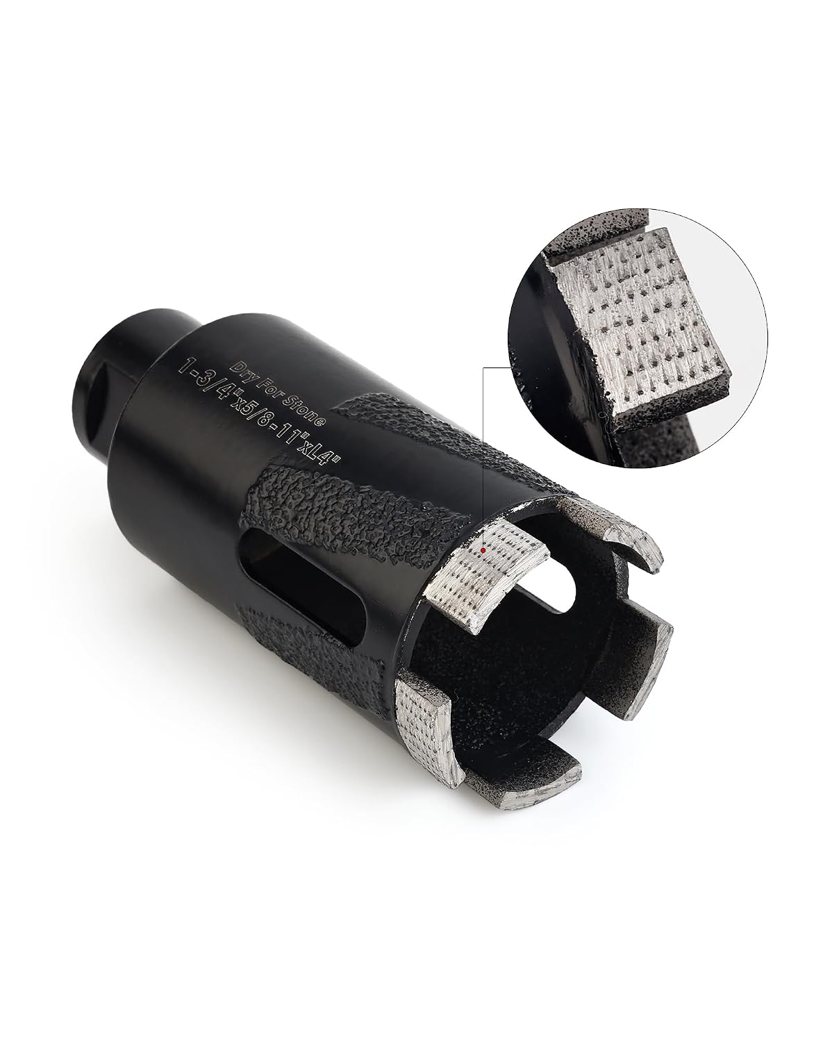 Casaverde Granite Diamond Core Drill Bits 1-3/4" Diamond Hole Saw for Hard Stone Concrete Marble Dry Drilling with 5/8-11 Thread