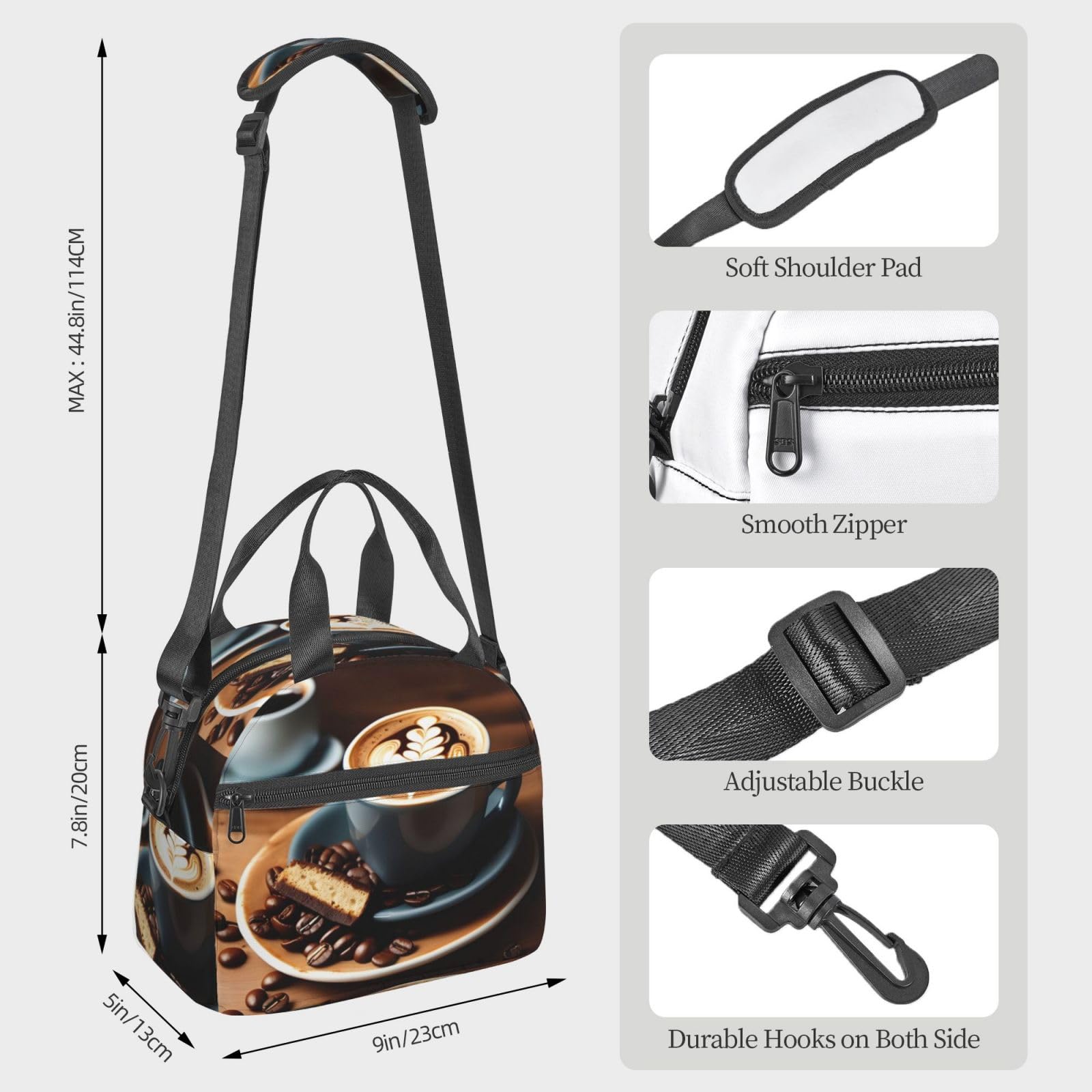 Délicieux sac à déjeuner isotherme réutilisable pour adultes, travail, voyage, femme et homme