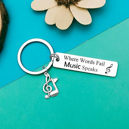 Miniatura 4 de Llavero de música para amantes de la música, regalos para mujeres y hombres, llavero de nota musical, regalo para profesores de música, regalo de