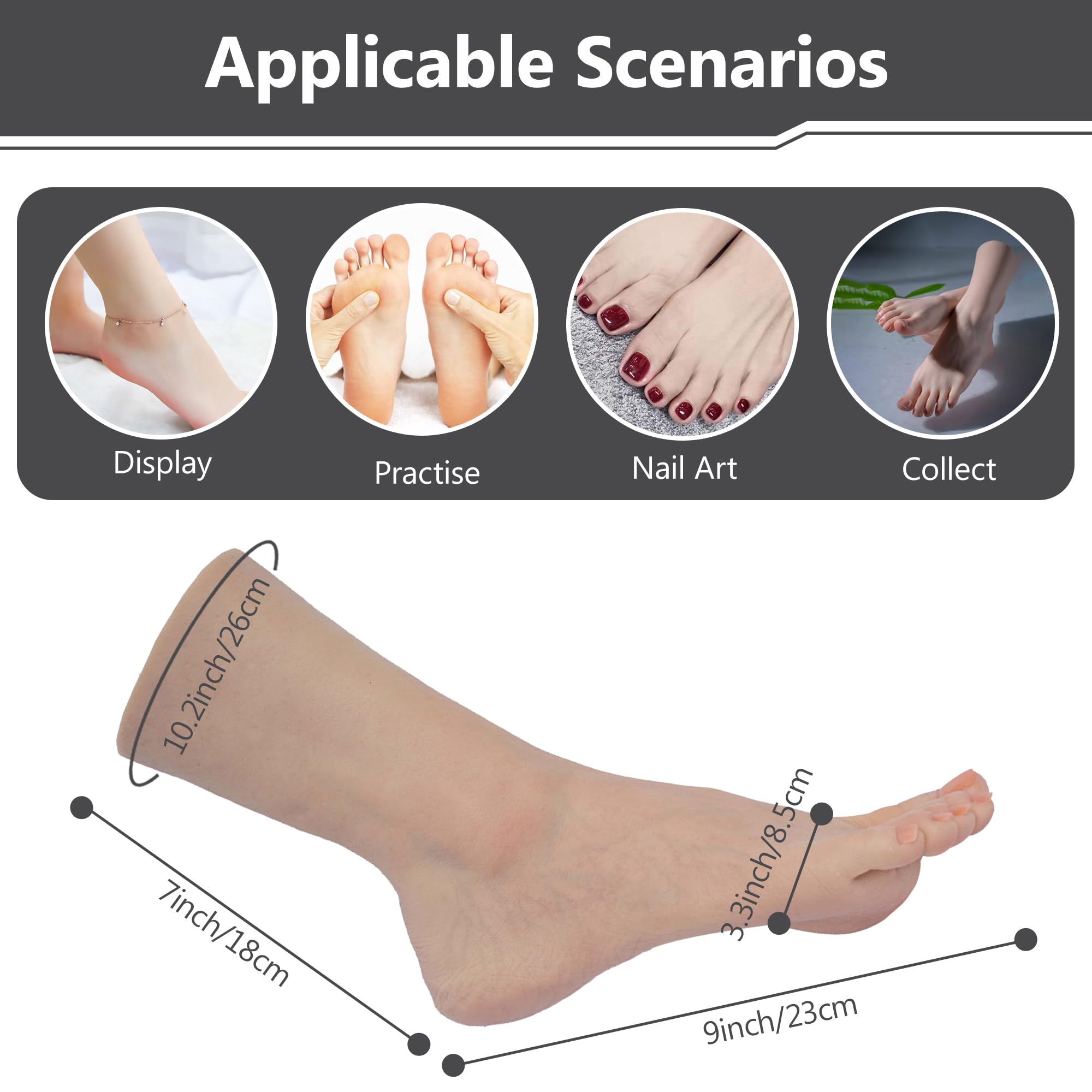 Pieds artificiels réalistes en Silicone, modèle de Pied féminin, Mannequin avec veines simulées pour la présentation de Sandales et de Chaussettes, Accessoires de cinéma, entièreme