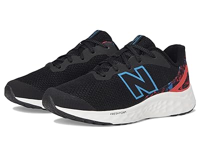 New Balance Kids Fresh Foam Arishi v4 (Big Kid) Kids Shoes Black/Azure/Blast Red : 4 Big Kid XW, Synthetic