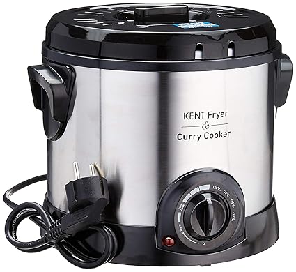 KENT - 16001 Fryer and Curry Cooker 1500-Watt (Steel Grey)