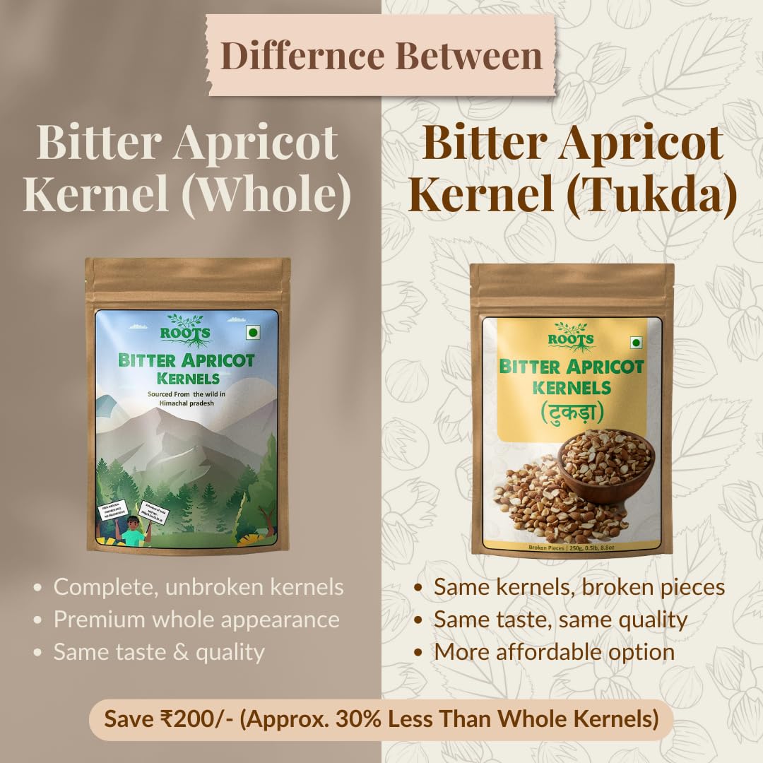 Vedic Roots Roots|Bitter Apricot Kernels - Fresh, 100 Gram 2