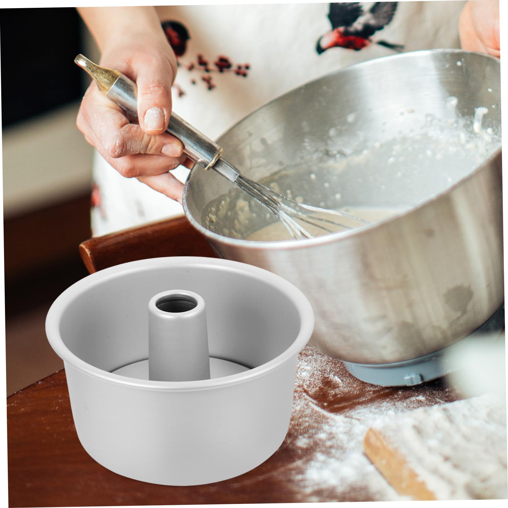 SOLUSTRE Juego de Moldes para Pastel Redondos Base Extraíble de Aleación de Aluminio, Superficie Lisa sin Rebabas, Apto para Horno, Adecuado para Panadería Profesional